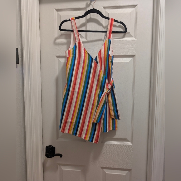 Le Lis Pants - LE LIS Collection Striped Linen Blend Romper – Size Small